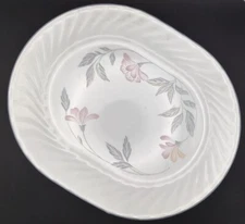 Corelle Corning PINK TRIO 12” Oval Serving Platter Pastel Flowers Swirl USA