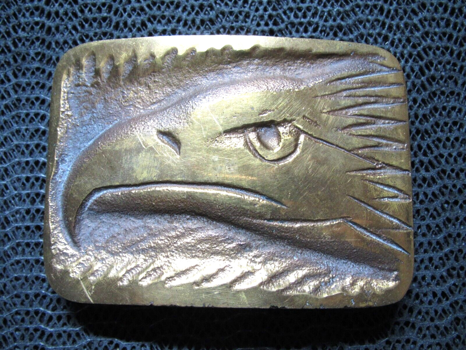 BALD EAGLE HAWK BRONZE BELT BUCKLE! VINTAGE! RARE! BU… - Gem