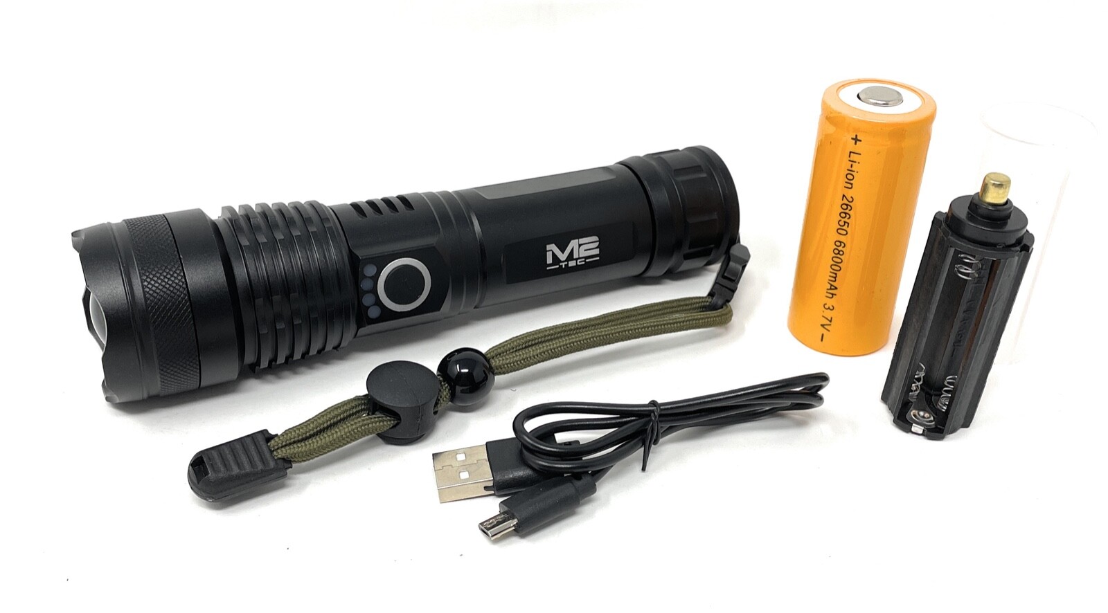 3x LED Polizei Taschenlampe SwatT Schwarz Zoom Licht 10000Lumens