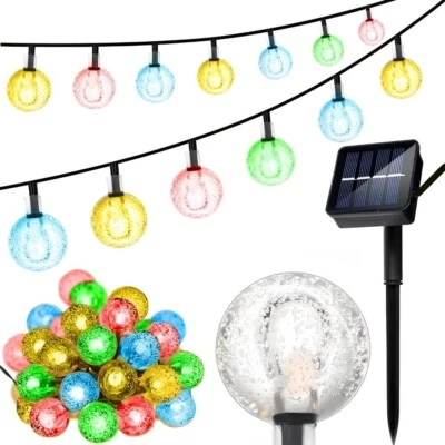 Catena luminosa natalizia con led luci Natale ad energia ricarica solare esterno