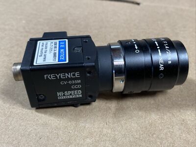Keyence CV-035M Vision System Digital Hi-Speed CCD Camera HR F1.4