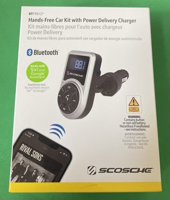 Scosche ''Hands-Free Car Kit'' FM Converter Bluetooth Remote Control BTFMPDSR-SP