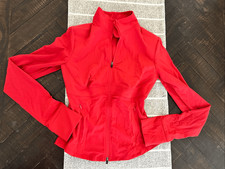 Halara Viral Red BBL Slimming Full Zip Jacket Size Small New