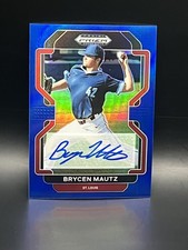 2022 Panini Prizm Draft Picks Brycen Mautz Auto #PDP59 Blue 50/99