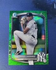 2025 Bowman Chrome Carlos Lagrange Green Reptilian 1st Bowman /99 Yankees 