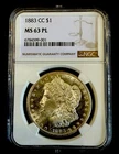 1883-CC $1 NGC MS63 PL Morgan Silver Dollar Proof-like Carson City