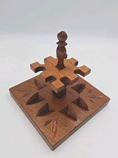 Vintage Solid Wood Smoke Pipe Stand For 8 Smoking Pipes Display Pipe Holder