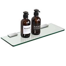 SAYAYO Floating Glass Shelves for Bathroom, Tempered Shelf Wall 15 x 5 Inch 1