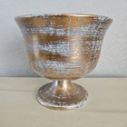 Vintage Haeger Pottery Vase 22 K Gold Glaze USA Planter