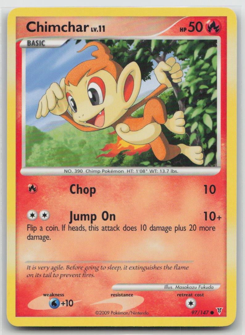Chimchar 97/147 Common Supreme Victors Pokemon Lightly Played