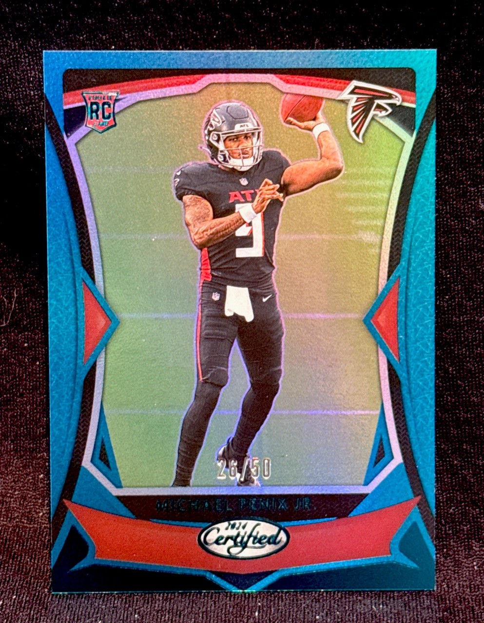 2024 Panini Certified - Michael Penix Jr. Teal Mirror Rookie /50 #106 (RC) 🔥