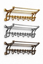 Vintage French Luggage Rack Train Wall Mounted Rack luxury Active Coat Rack