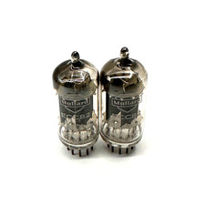 M.Pair ECC82 Long  Plate Sqr. Gtr. On Goal Post NOS  Mullard UK Valve Tube (VT1)
