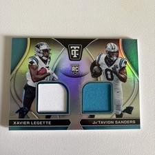 Xavier Legette & JaTavion Sanders, 2024 Panini Totally Certified Dual Patch Card