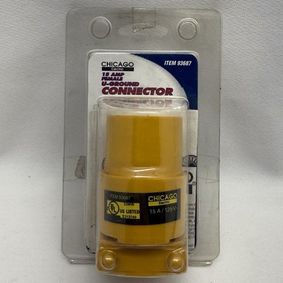 Chicago Electric 15amp Female U-Ground Connector- Model # 93687