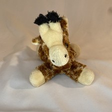 Aurora Gigi Giraffe Plush Beanbag Brown Mini Stuffed Animal 8" Floppy Soft Toy