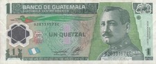 Guatemala - 1 Quetzal - 2011 - Series B - Polymer Banknote - Used