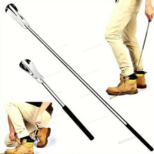 Extendable Shoe Horn Long Handle for Seniors,16" to 31"Adjustable, Stainless
