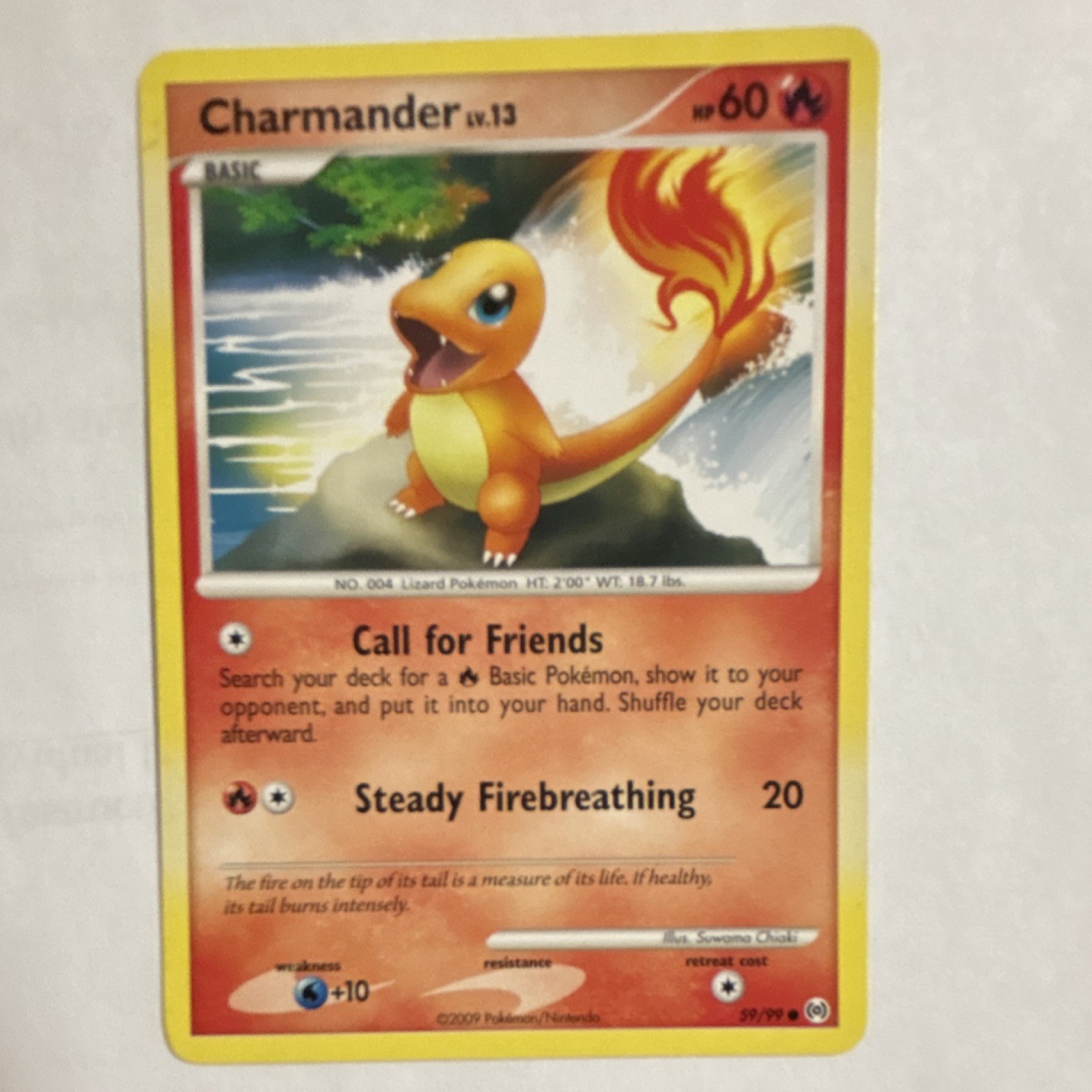 Pokémon Charmander Common Reverse Holo 59/99 Arceus 60 HP English TCG Card