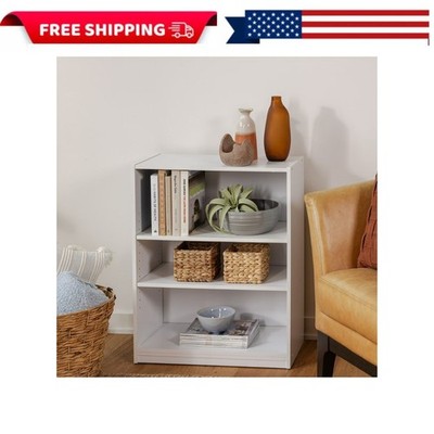 Mainstays 3 Shelf Bookcase Adjustable Shelves white Storage Organizer