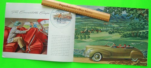 Lincoln Zephyr V-12 Prestige 1941 24 pg catálogo color folleto cupé convertible - Imagen 7 de 16