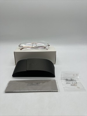 Silhouette 5555 KU 3538 55/17 140 Gold Rimless Women s Titan Eye Frames 4519