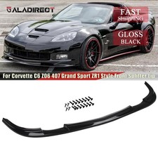 Zr1 Style Gloss Black Front Splitter 3pc For 06-13 Corvette C6 Z06 Gs Zr1 Zr1 Style Gloss Black Front Splitter 3pc For 06-13 Corvette C6 Z06 Gs Zr1
