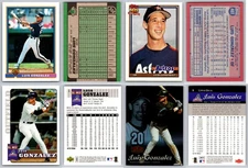 Luis Gonzalez 4 Card Lot - Rookie Arizona Diamondbacks Hall of Fame Astros RC