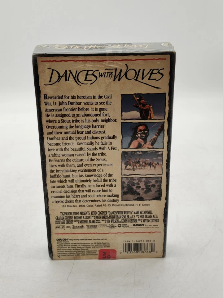 Dances With Wolves (VHS, 1993) Kevin Costner-BRAND NEW SEALED - Image 4 of 4