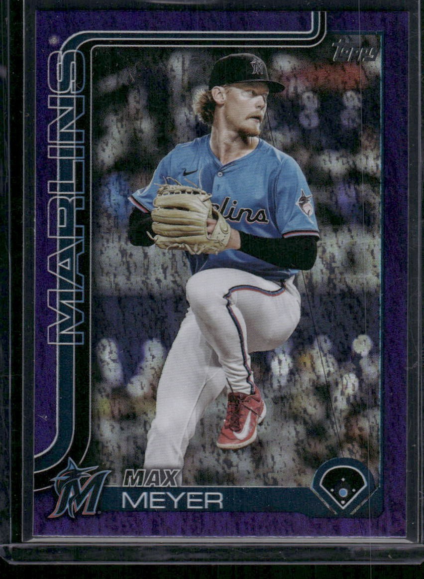 2025 Topps Update Baseball Max Meyer #US99 Purple Holo Foil /250