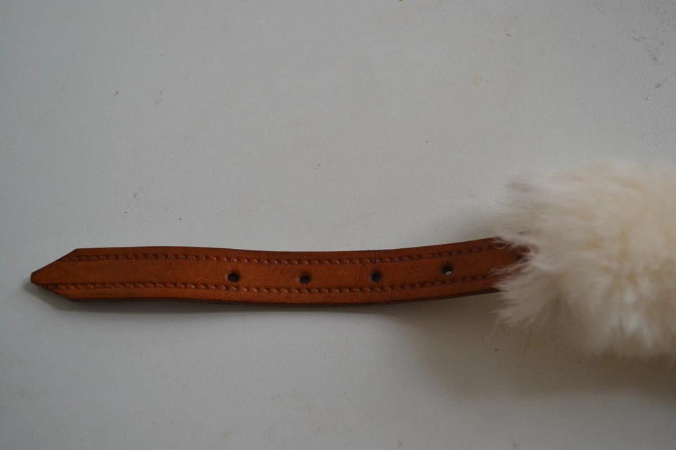 Halsband Welpe Chihuahua Katze Armband Fell Leder Kleinhunde Unikat - Bild 3 von 4