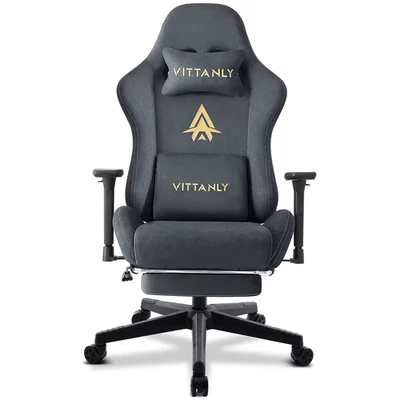 MARKENLOS HAPIHAPPY Gaming-Stuhl mit Fußstütze, Büro-Drehstuhl Leder, Ergonomisch