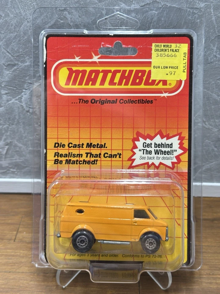 Vintage Matchbox Superfast No.68 Chevy Vampire Van 1983 Orange Carded RARE! - Image 2 of 4