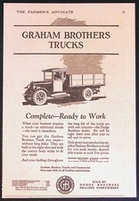 1927 Canadian Graham Brothers Trucks ad Complete – Ready to Work