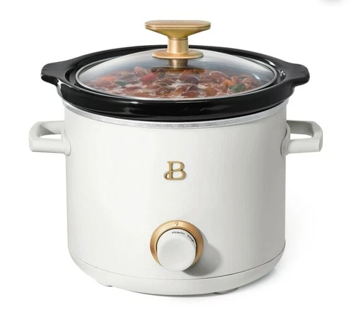 Beautiful 2QT Slow Cooker by Drew Barrymore Open Box White Icing