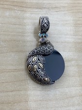 JAI John Hardy 925 Silver 14K Gold Black Onyx Peacock Enhancer Pendant 18g