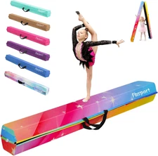 FBSPORT 8Ft/9.5Ft Balance Beam: Folding Floor Gymnastics Equipment for Kids Adul