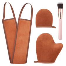4 Pcs Self Tanner Mitt Applicator Kit with Self Tanner Back Applicator