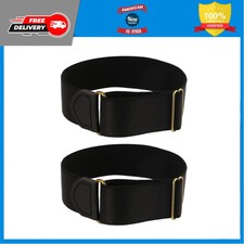 Elastic Black Shirt Sleeve Garters Adjustable Anti-Slip Arm Band Holders for Men