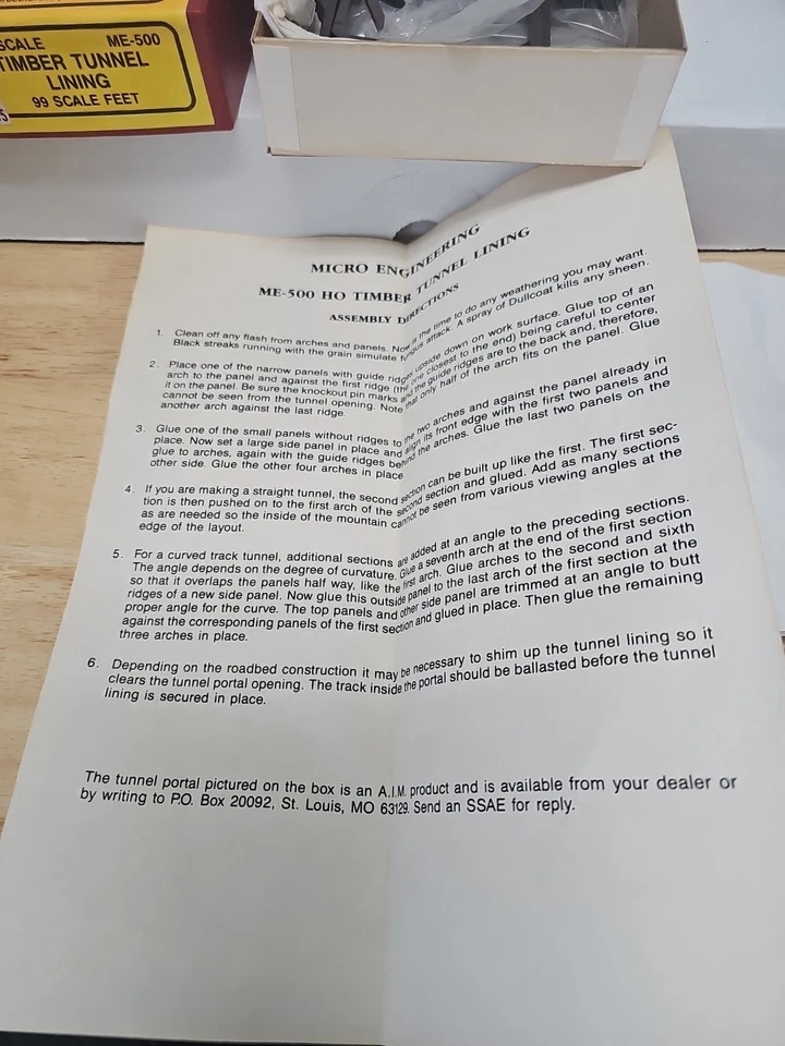 Micro-Engineering HO Scale Kit ME-500 Timber Tunnel Lining 99 Scale Feet New - Image 2 of 4