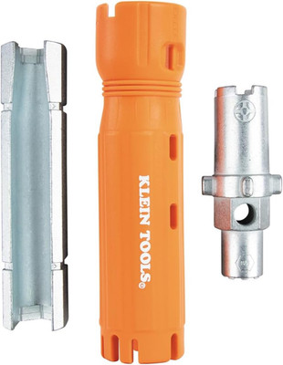 Klein Tools 68098 Faucet Wrench, 12-In-1 Plumbing Multi Tool for Sink, Toilet, a