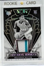 2023-24 Panini Noir Brandon Miller RC Rookie New Wave Jerseys Patch /99