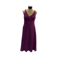 J Crew Womens Sleeveless Silk Crepe Dress Size 10 Style 96454 Magenta