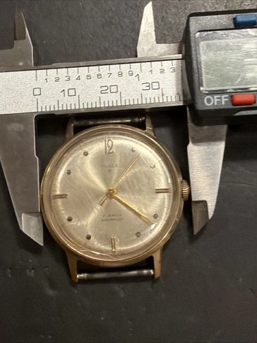 AC65 Vintage Timex 21 J Waterproof Wrist Watch No Band FOR REPAIR/PARTS AS IS***