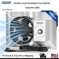 ALORAIR 260 CFM Crawlspace Ventilation Fan Basement Stainless steel Exhaust Fan