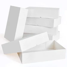 12 Premium Gift Boxes with Lids for Presents, Extra Large White Boxes for Wra...