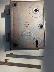 NORWALK pocket lock antique mortise vintage part tool hardware door Victorian