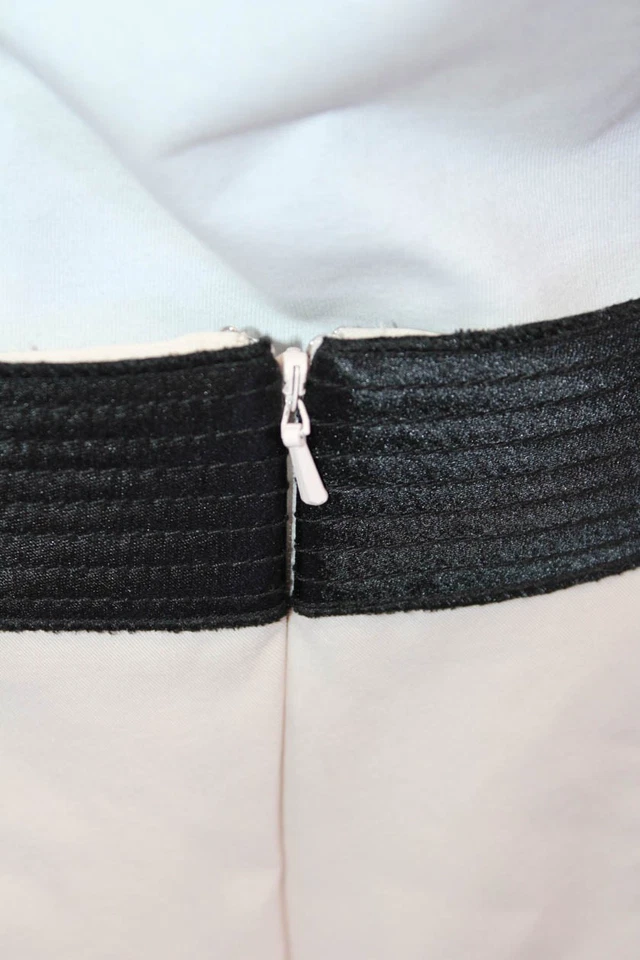 Женская юбка-карандаш Robert Rodriguez Black Label на молнии сзади бежевая черная размер 8 - Изображение 4 из 4