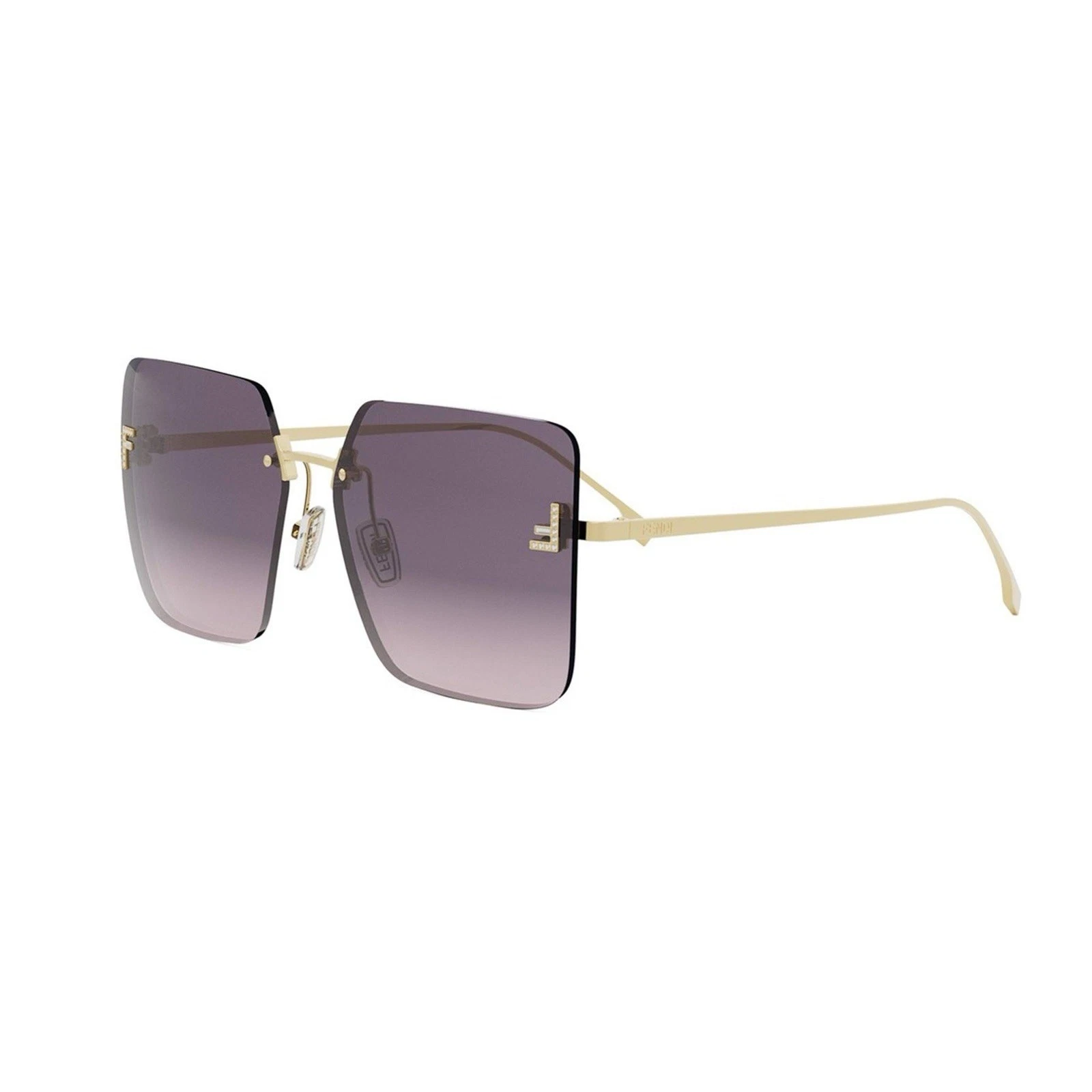 Fendi — FENDI FIRST CRYSTAL FE4082US 30Y Gold Purple Gradient Women Sunglasses AUTHENTIC