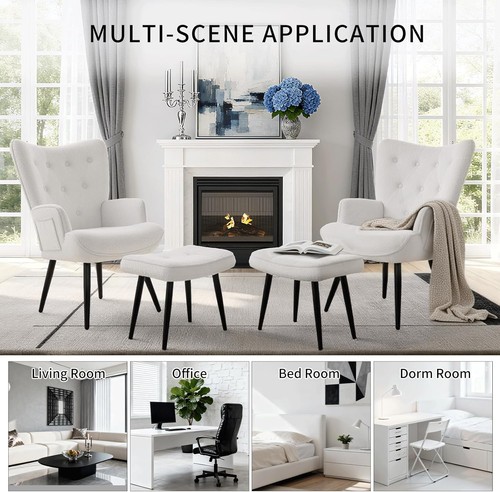Relaxsessel m. Hocker Fernsehsessel Liege Ohrensessel Loungesessel Polstersessel - Afbeelding 15 van 24